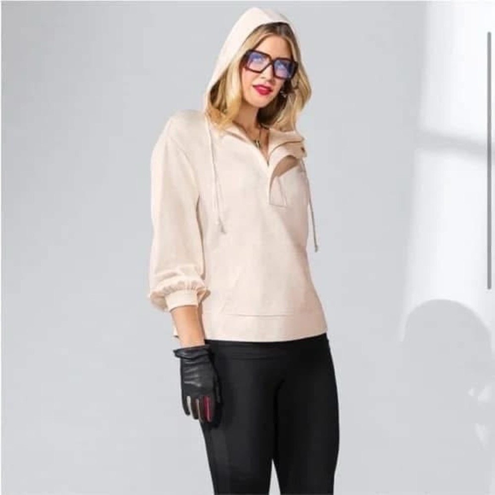 CAbi Cream Hoodie with Gold Accents - Picture 2 of 9